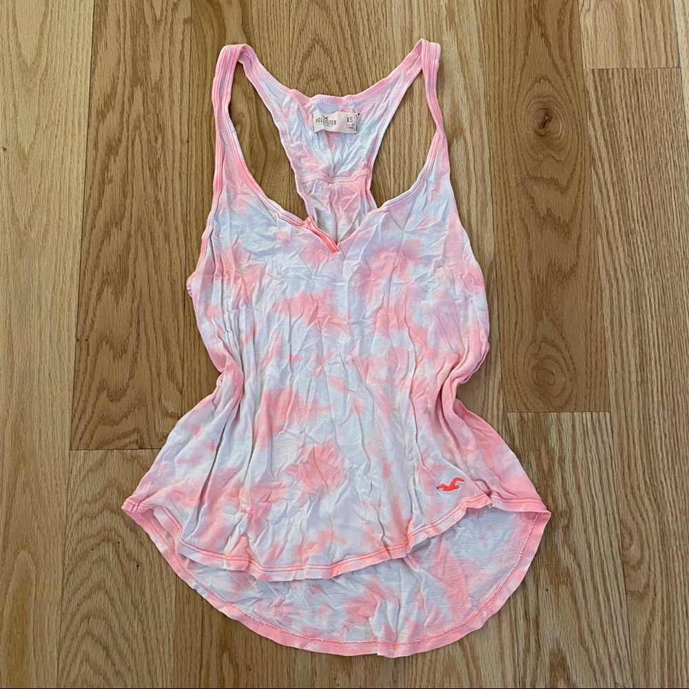Pink tie dye Hollister tank